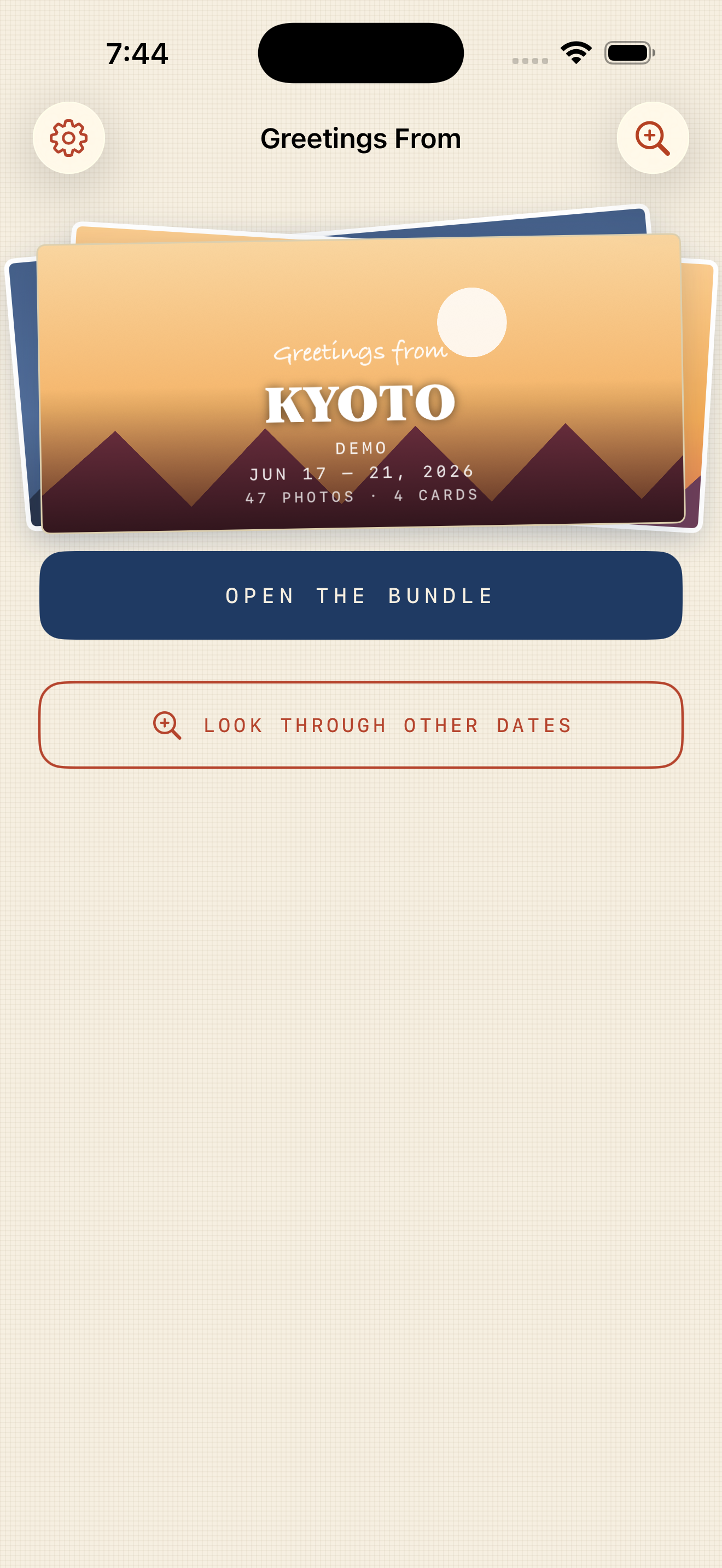 The mailbox: trip bundles tied with twine